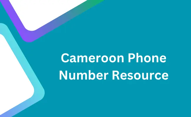 Cameroon phone number resource