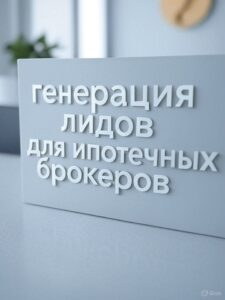 генерация лидов для ипотечных брокеров

