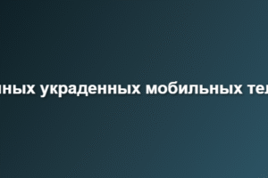 База данных украденных мобильных телефонов